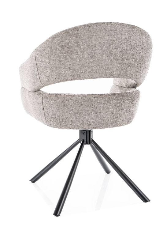 Jedálenská stolička čierna-sivá 07 s otočným sedadlom