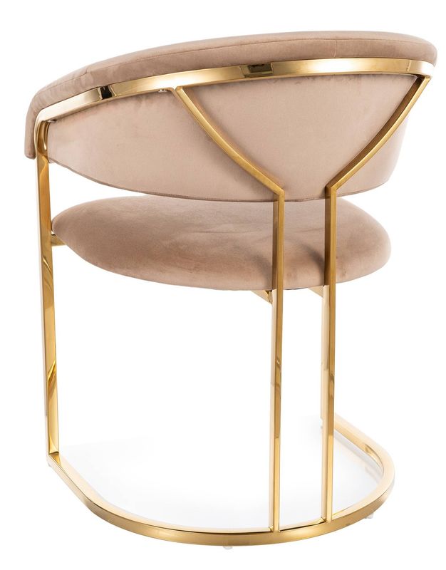 Jedálenská stolička zlatá-béžová Bluvel