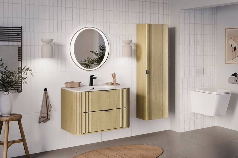 Skrinka do kúpeľne 82-80-46-2S, Dub cremona, 2x zásuvka