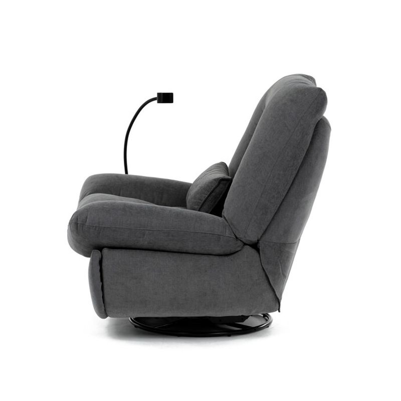 TV kreslo s elektrickým polohovaním, zabudované ovládanie, rotácia do 240 stupňov, sivé