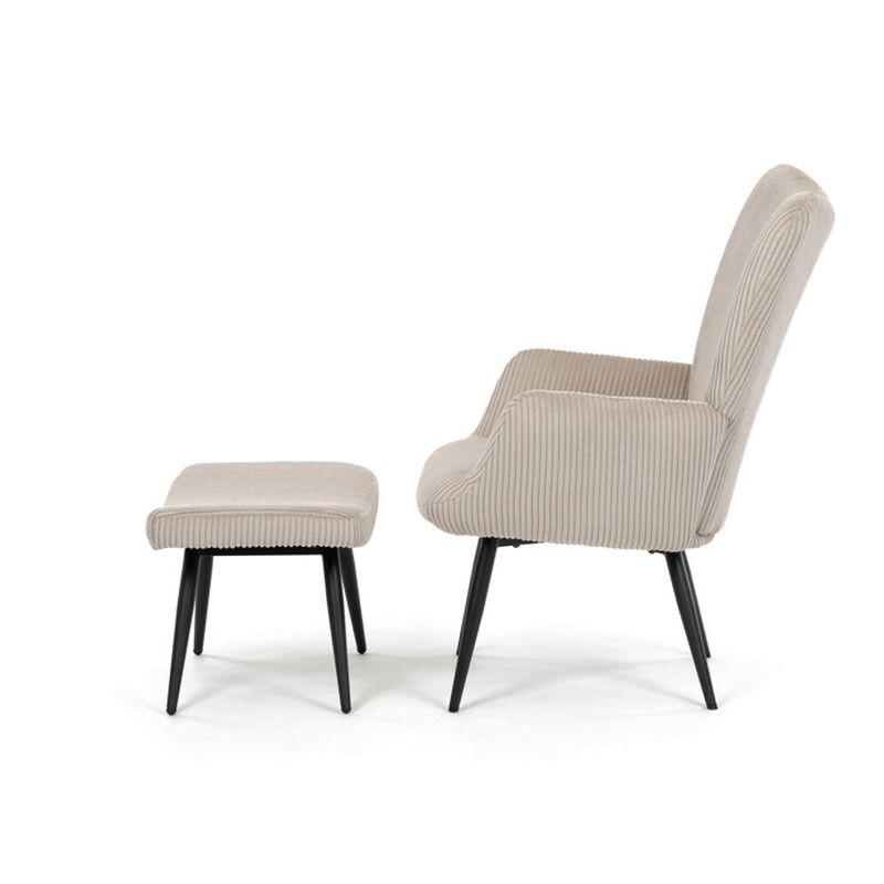 Relaxačné kreslo s podnožkou – béžový menčester