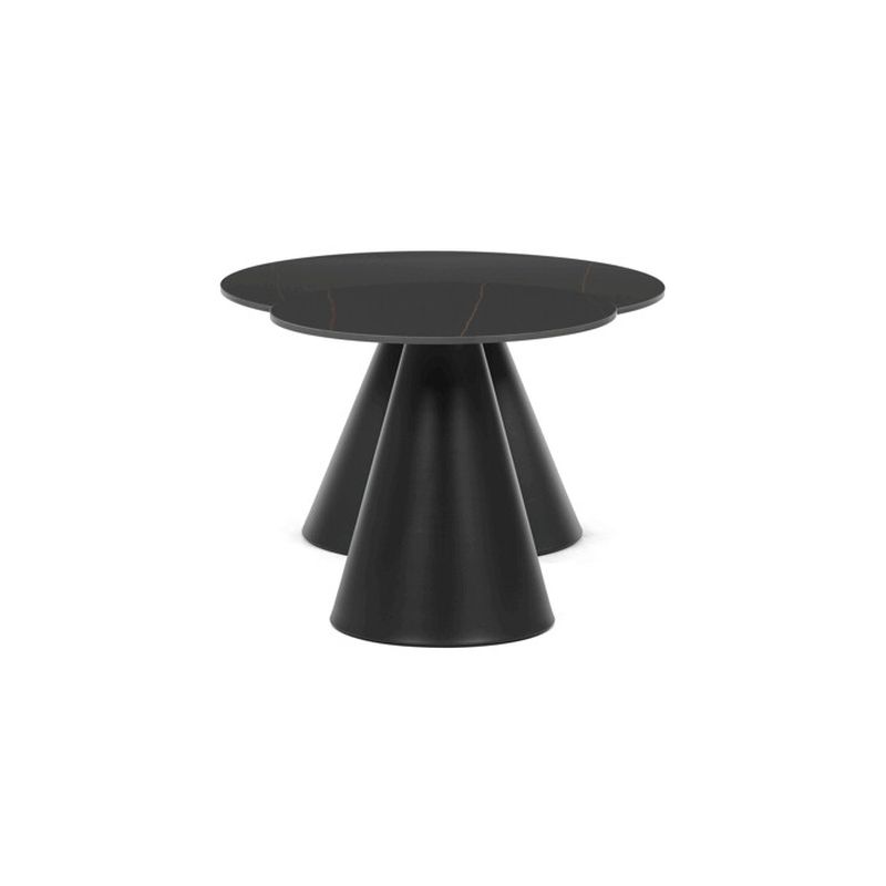 Sada dvoch konferenčných stolov keramická doska, kovová podnož – čierna