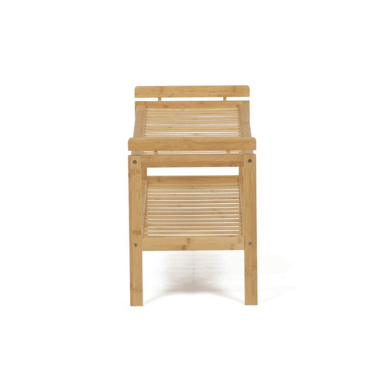 Botník s dvoma policami z masívneho bambusu