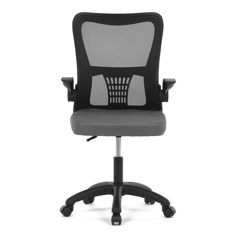  Kancelárska stolička, sivá sieťovina a čierny plast