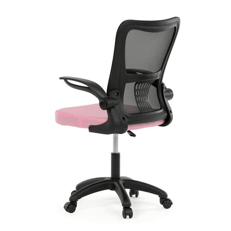  Kancelárska stolička, ružová sieťovina a čierny plast