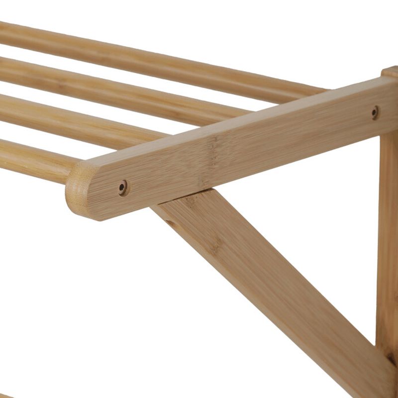 Vešiak s 2 policami – bambus, prírodný