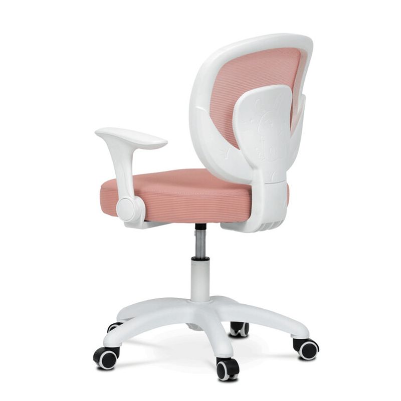 Detská stolička, výškovo nastaviteľná, ružová sieťovina