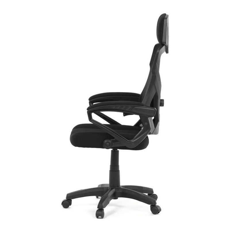 Kancelárska stolička s polohovacím operadlom, čierna látka