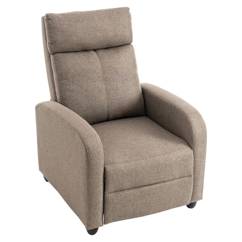 Relaxačné kreslo hnedé, mechanicky polohovateľné - posledný kus