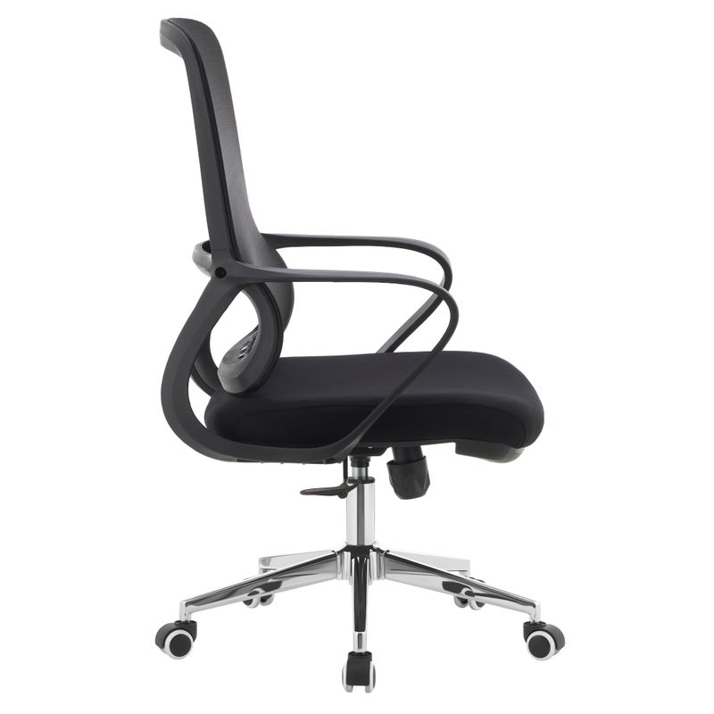 Kancelárske kreslo, čierna sieťovina-látka, TYP 2