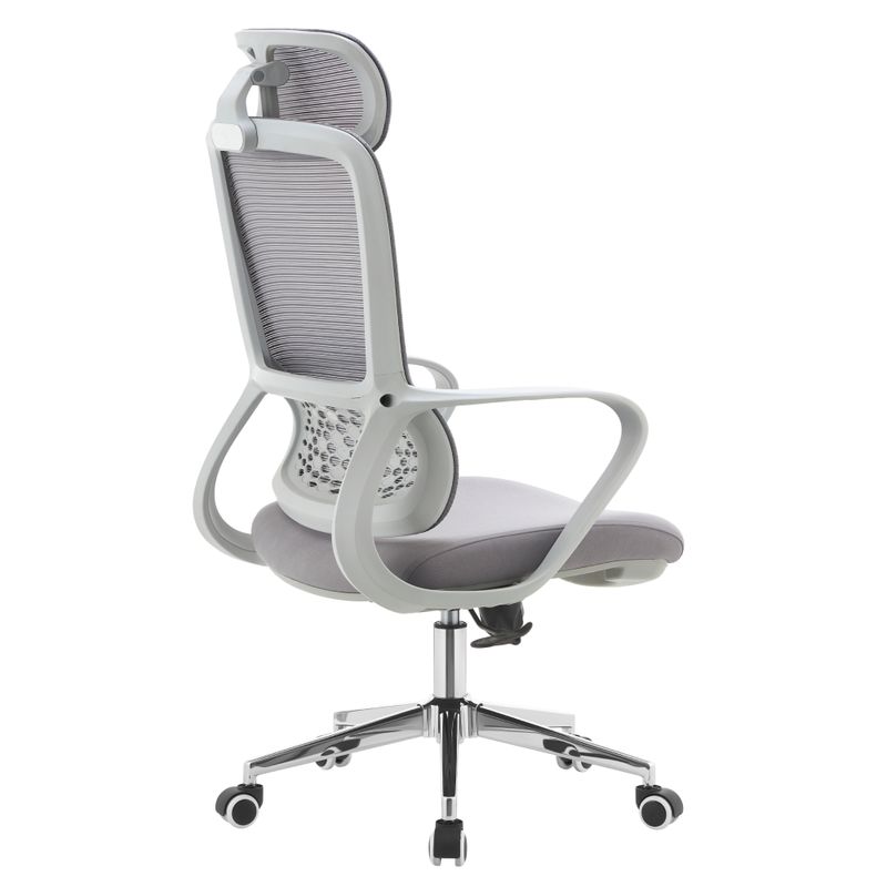 Kancelárske kreslo, sivá sieťovina-látka, TYP 1