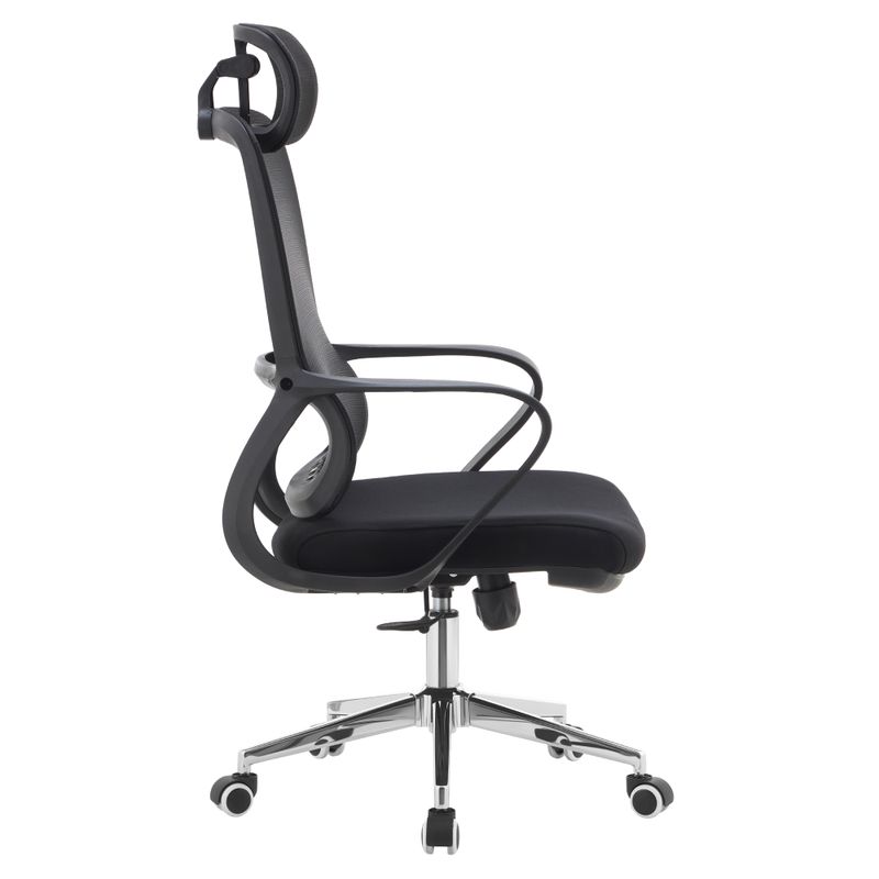 Kancelárske kreslo, čierna sieťovina-látka, TYP 1