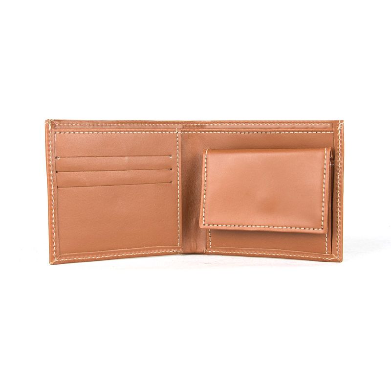 Pánska jednoduchá peňaženka z pravej kože 8762, svetlo hnedá