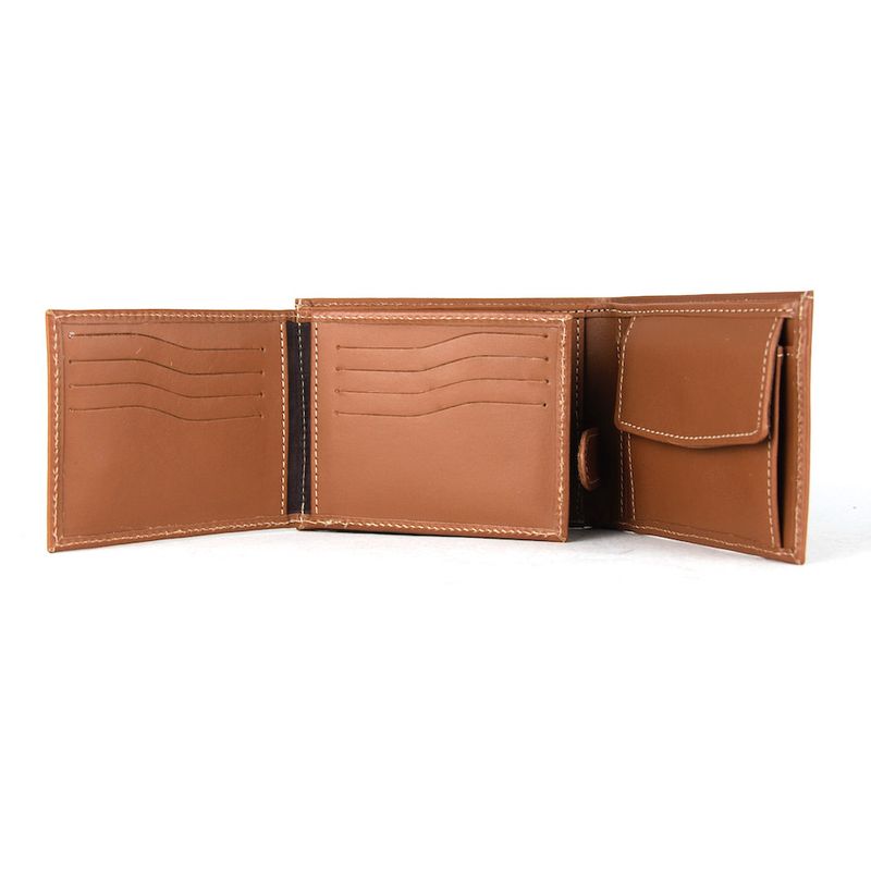 Luxusná elegantná peňaženka z pravej kože 8552 vo svetlo hnedej farbe