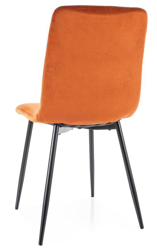 Luxusná jedálenská stolička s prešívaním, čierna-cynamon bluvel 4215