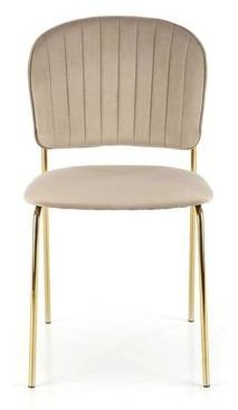 Jedálenská stolička, zlatá-béžová