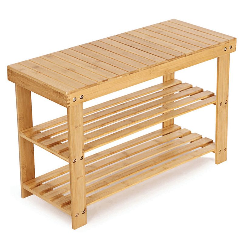 Botník z bambusu v prírodnom prevedení, 70x28x45