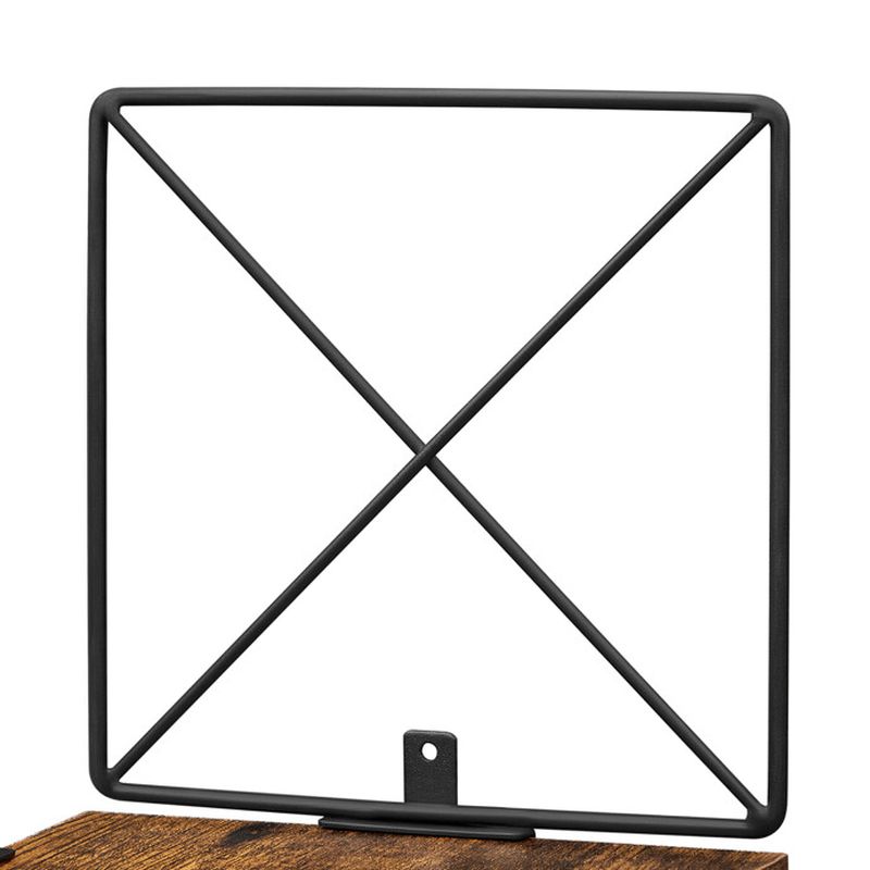 Rohová nástenná polica MDF hnedá, 5 segmentov