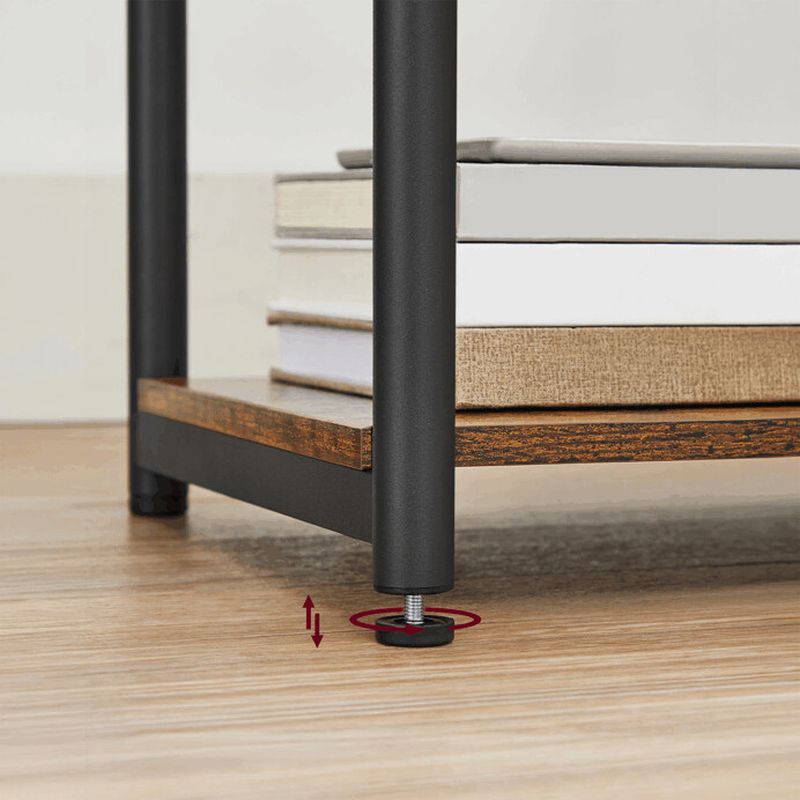 Odkladací stolík 30x34x58 cm, MDF old wood s USB a zásuvkou