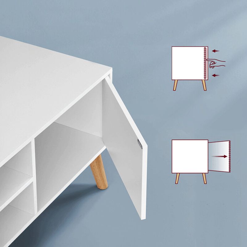 Televízny stolík 120, z MDF dosky, biely