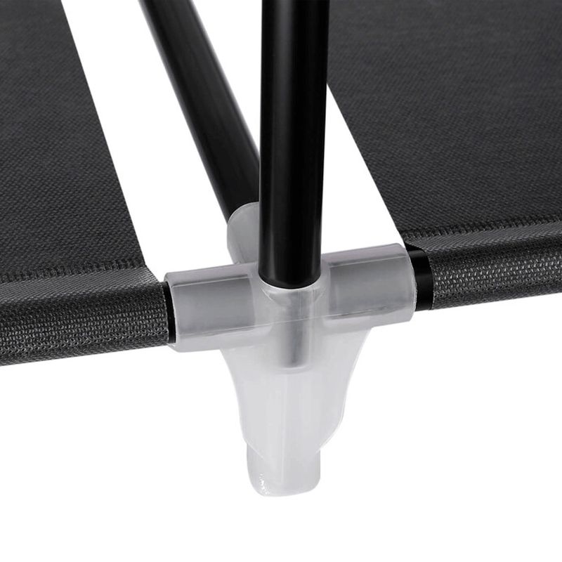 Látková šatníková skriňa 150x45x175 cm, čierny kov