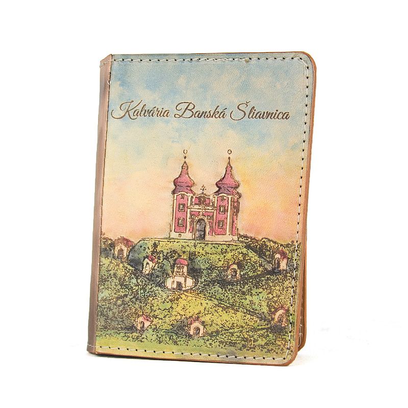 Ručne tvarovaný, vyklepávaný kožený zápisník – Kalvária, Banska Štiavnica
