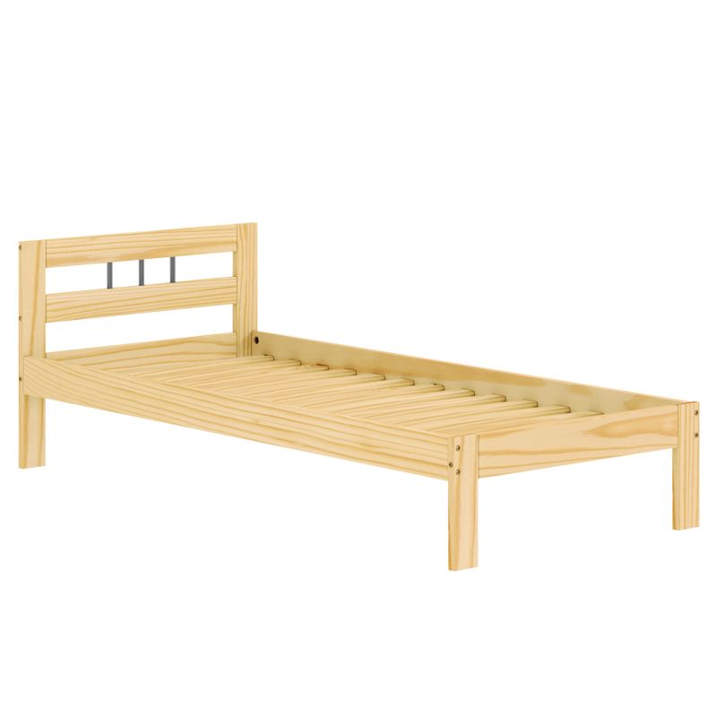Jednolôžková posteľ 90x200 cm, prírodné borovicové drevo