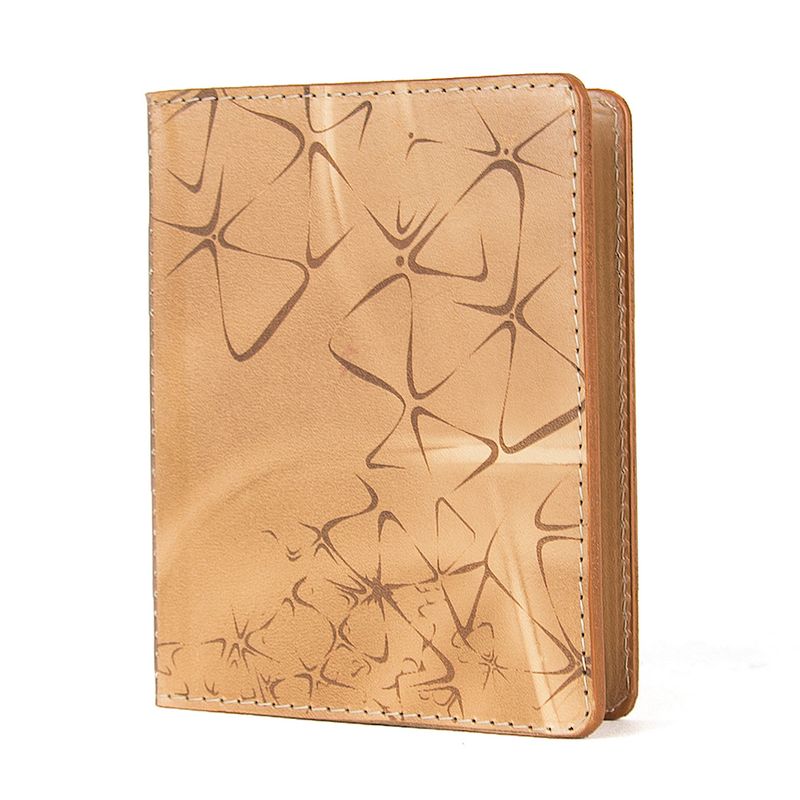 Handmade kožený zápisník – gravírovaný motív Abstrakt