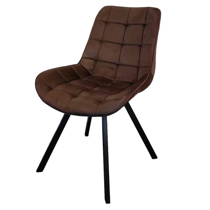 Štýlová jedálenská stolička tmavohnedá Velvet látka-čierna