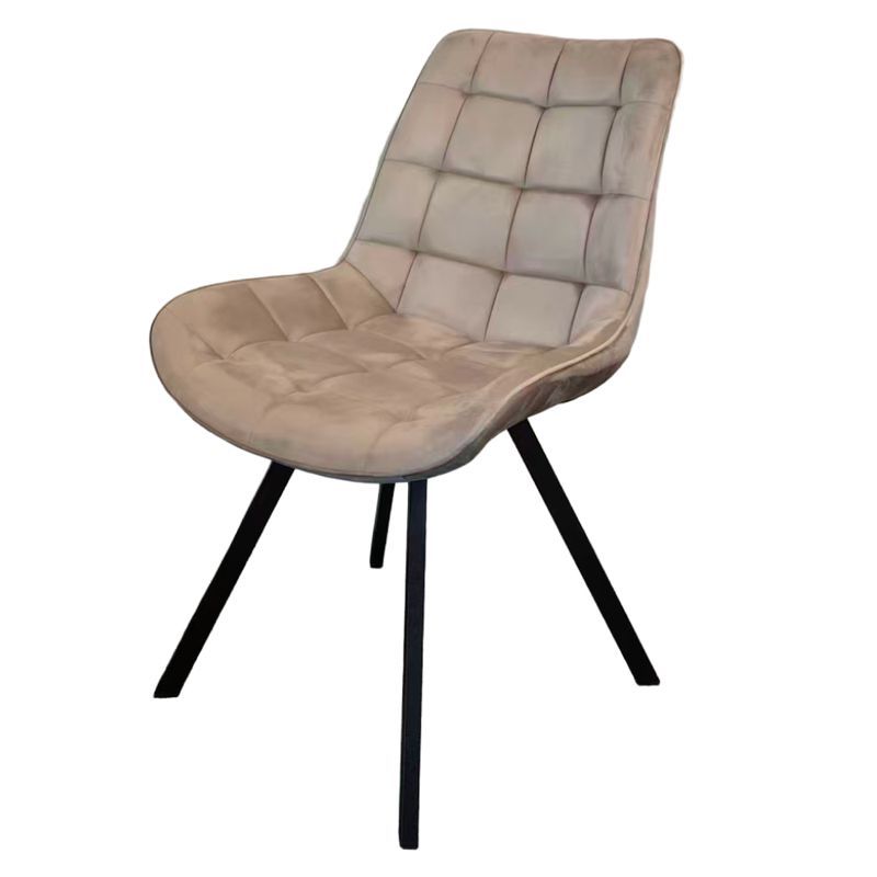 Štýlová jedálenská stolička sivohnedá Taupe Velvet látka-čierna