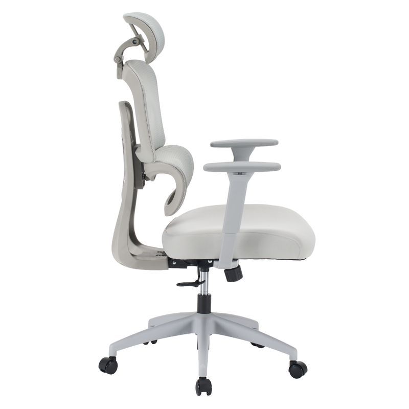 Kancelárske kreslo, sieťovina, svetlosivá-sivá