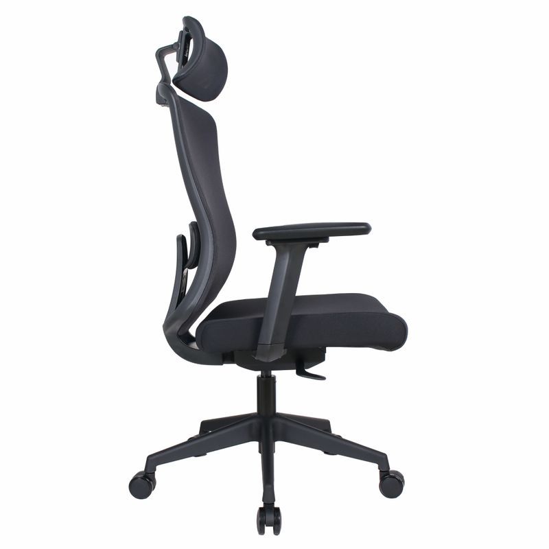 Jednoduché kancelárske kreslo, čierna sieťovina