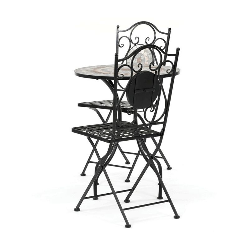 Záhradný set 1+2, s keramickou mozaikou, viacfarebný