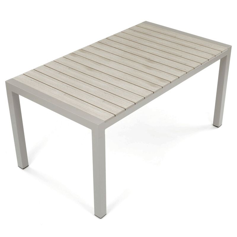 Záhradný stôl, béžový, 162×90cm, s polywoodovou doskou