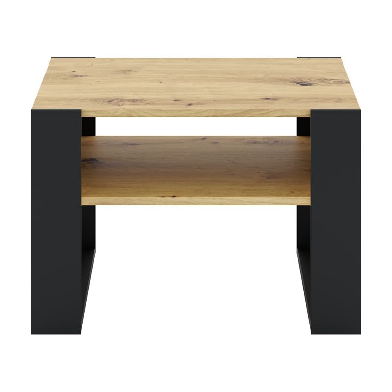 Moderný a štýlový konferenčný stolík, dub artisan-čierna