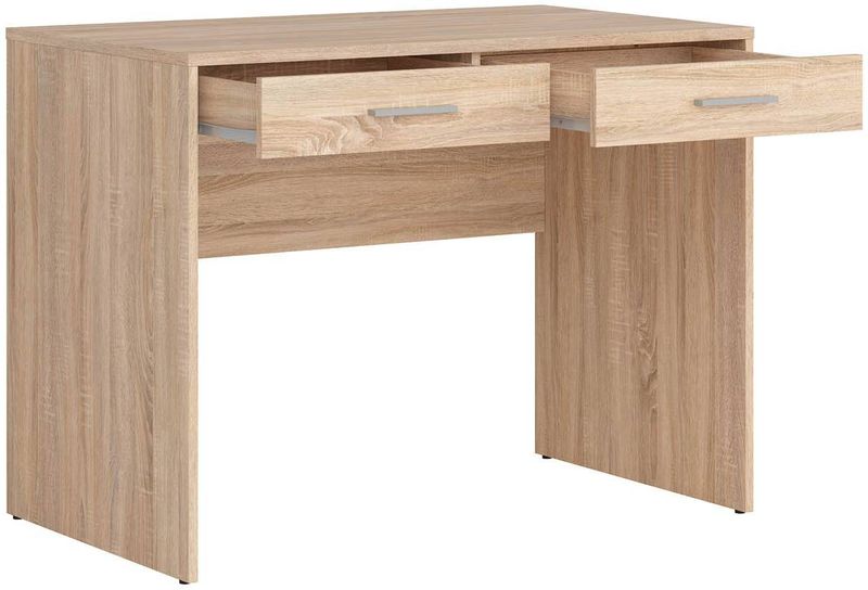 Písací stôl dub sonoma s dvomi zásuvkami