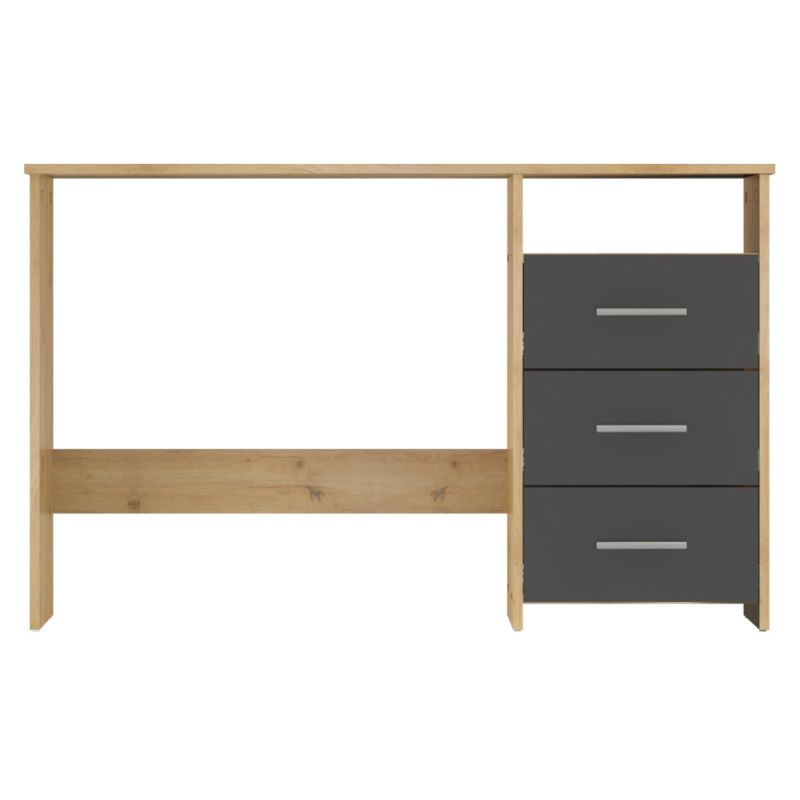 PC stôl jednoduchým dizajnom, dub artisan, grafit