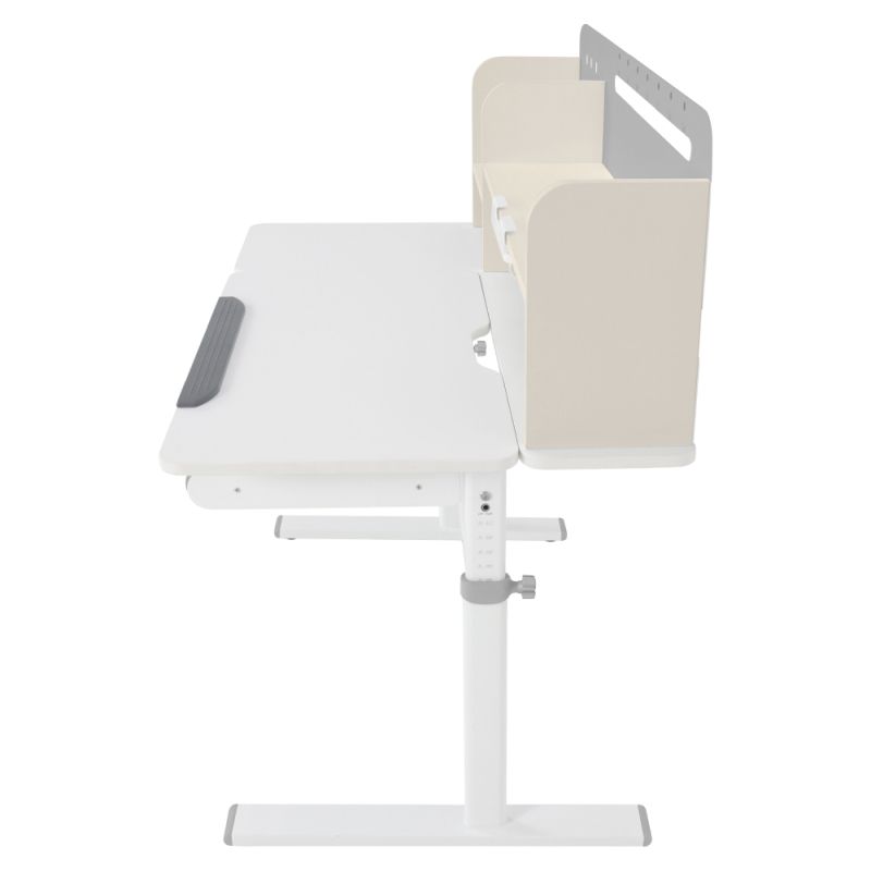 Rastúci písací stôl 100x60cm, sivo-biely