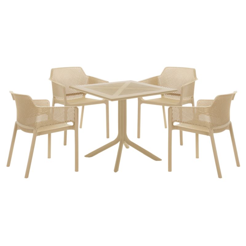 Záhradný stôl z plastu v sivohnedom Taupe farebnom prevedení