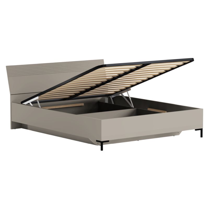 Manželská posteľ 160x200 s roštom, sivohnedá Taupe