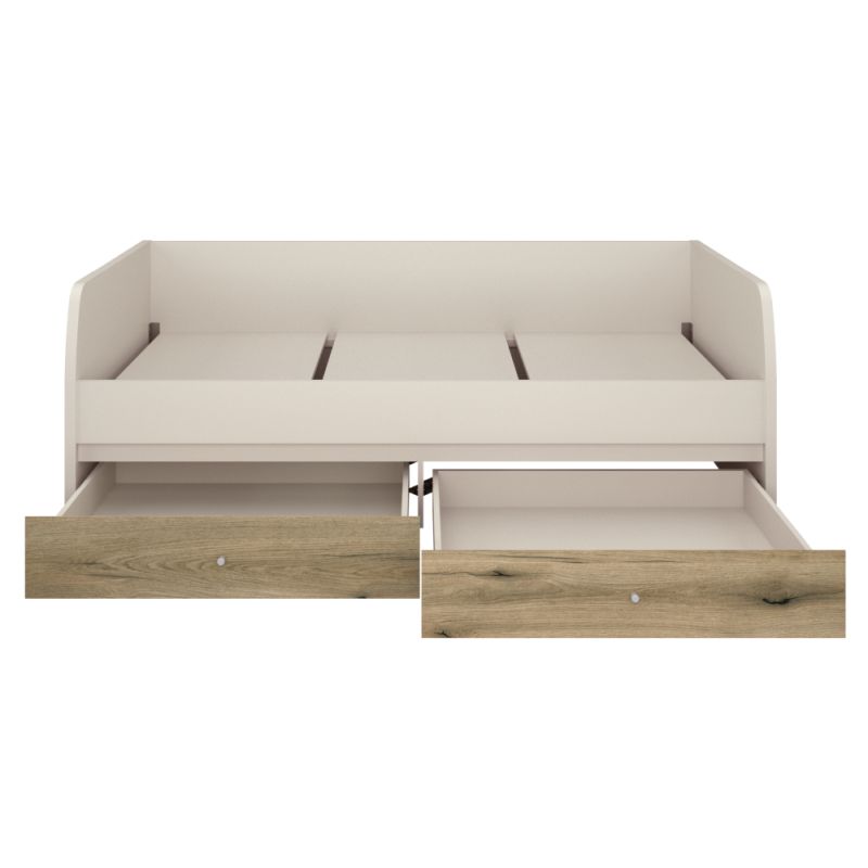 Štýlová posteľ 2S, 90x200, kašmír, dub evoke