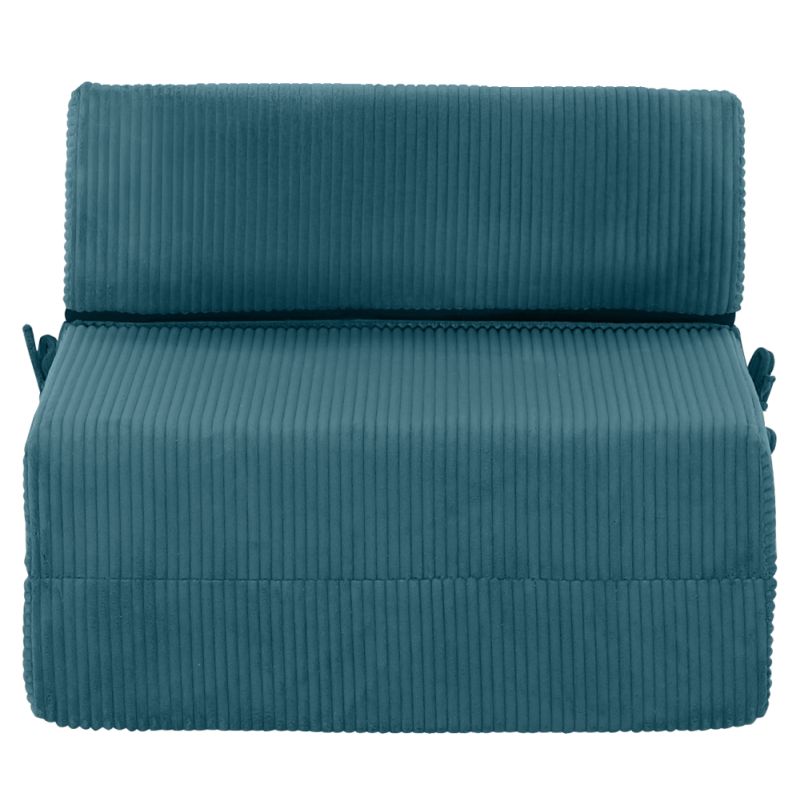 Skladací matrac, kreslo, 2v1, petrolejová látka