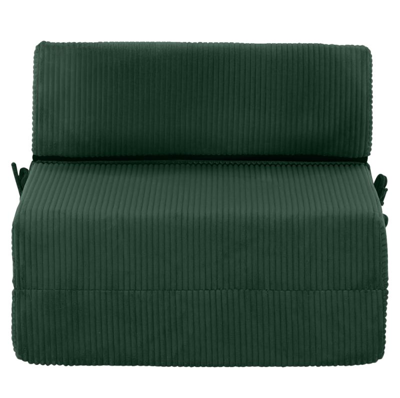 Skladací matrac, kreslo, 2v1, zelená látka