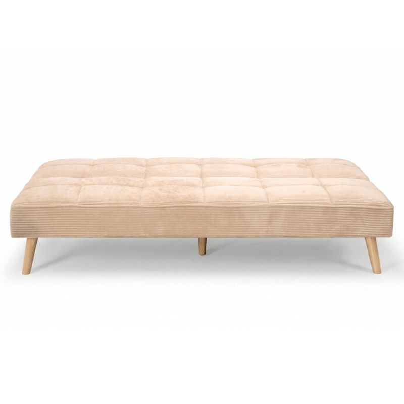 Moderná trojmiestna rozkladacia pohovka, krémová, látka