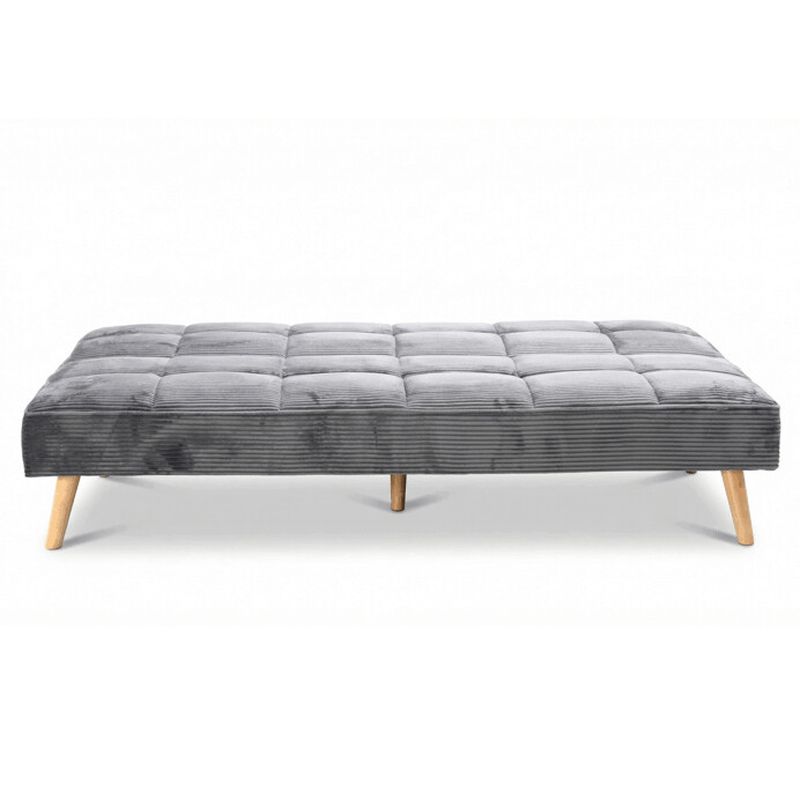 Moderná trojmiestna rozkladacia pohovka, sivá, látka