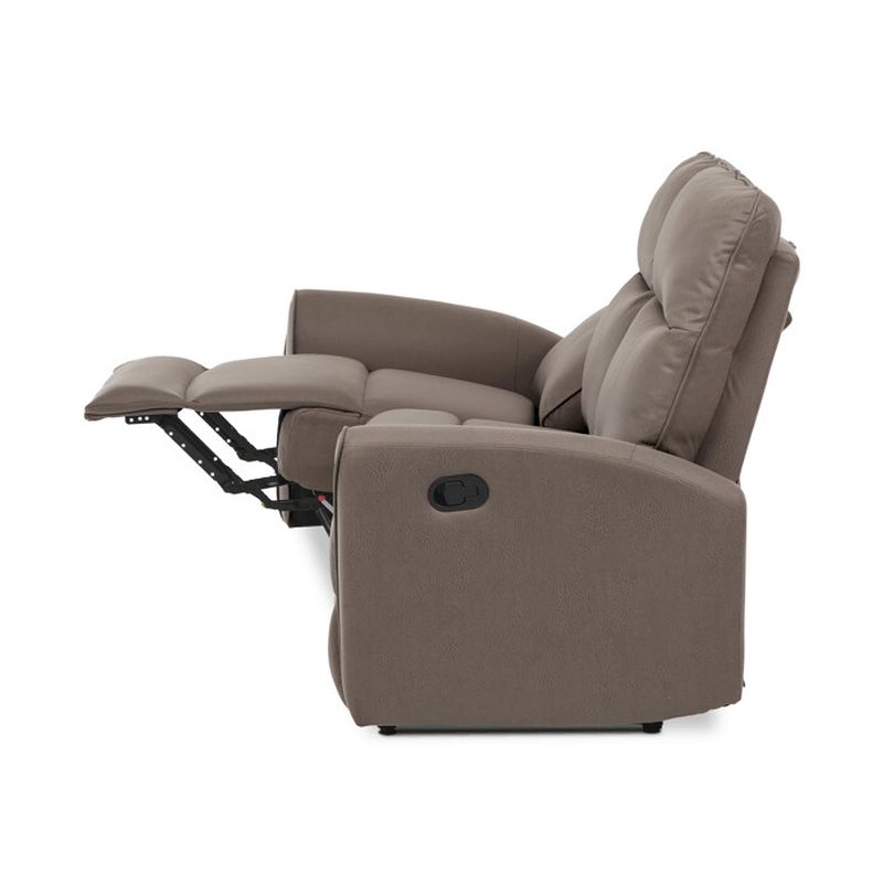 Polohovacia sedacia súprava, hnedá, látka vintage