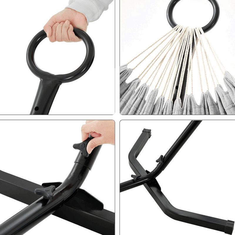 Hojdacia sieť, sivá, so stojanom