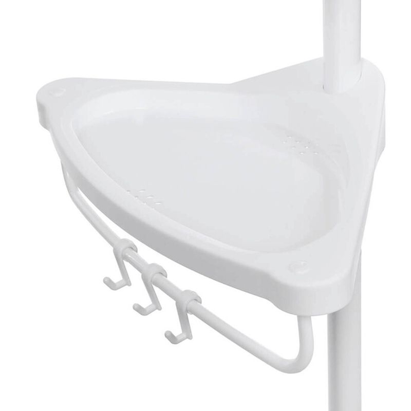 Kúpeľňová rohová polica biela, plast