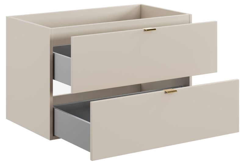 Skrinka do kúpeľne 82-80-46-2S, kašmír mat, 2x zásuvka