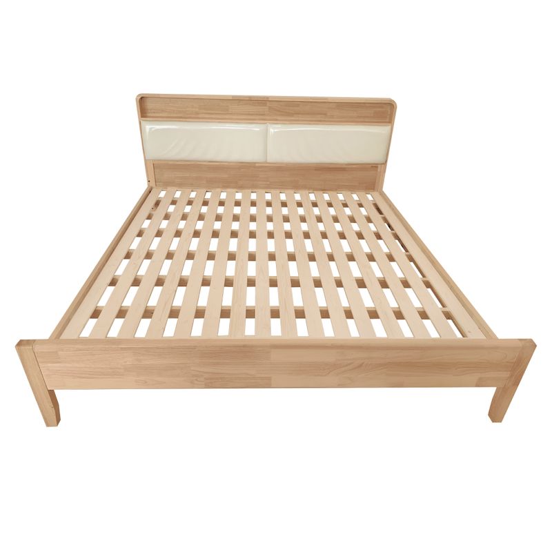 Manželská posteľ 180 z masívu s roštom, prírodná